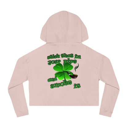 celtics logo - Women’s Cropped Hooded Sweatshirt