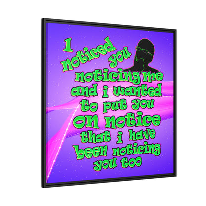noticed you noticing - framed canvas art (purple-pink wave)