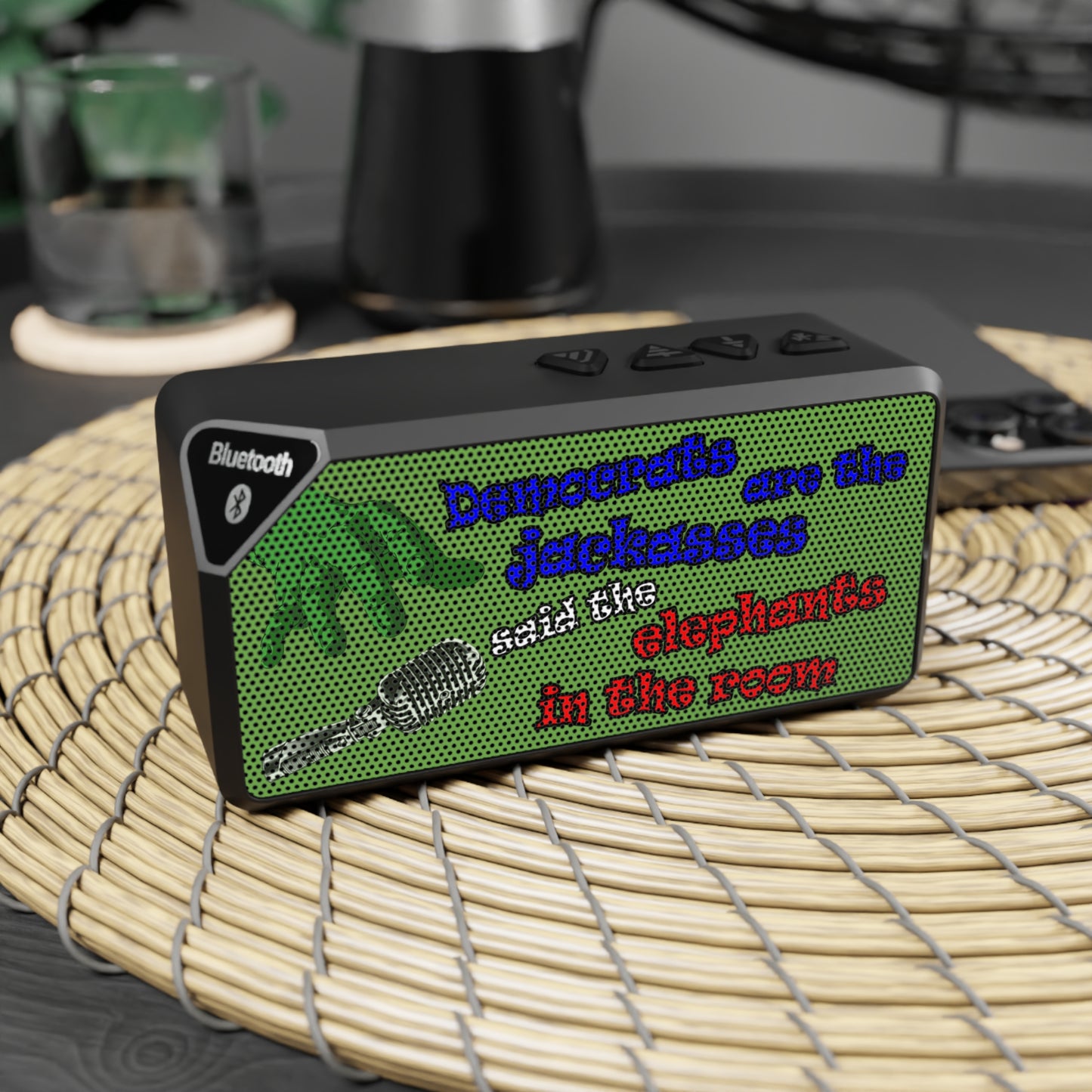 donkeys and elephants - Jabba Bluetooth Speaker (green)