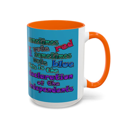 declaration of the independents - Accent Mug (turquoise)