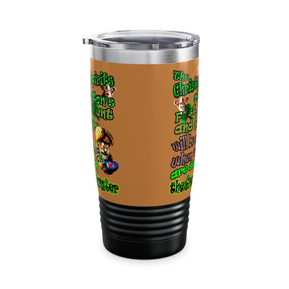 christmas spirits of boston - Ringneck Tumbler, 20oz (light brown)