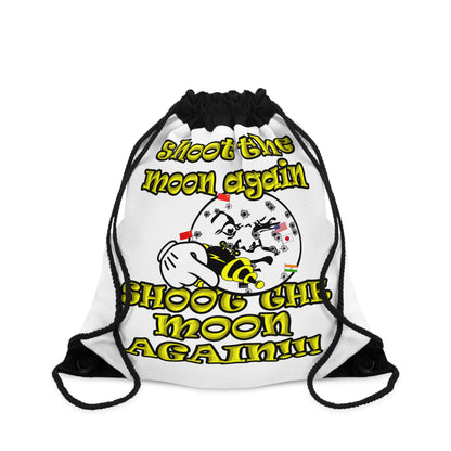 shoot the moon again - Drawstring Bag (white)