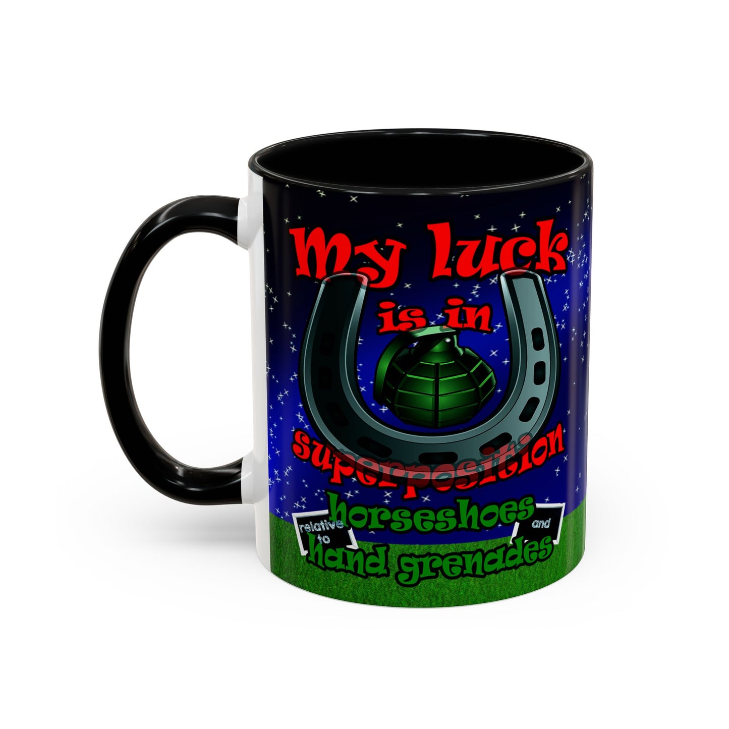 my luck - Accent Mug ('snoops' background)