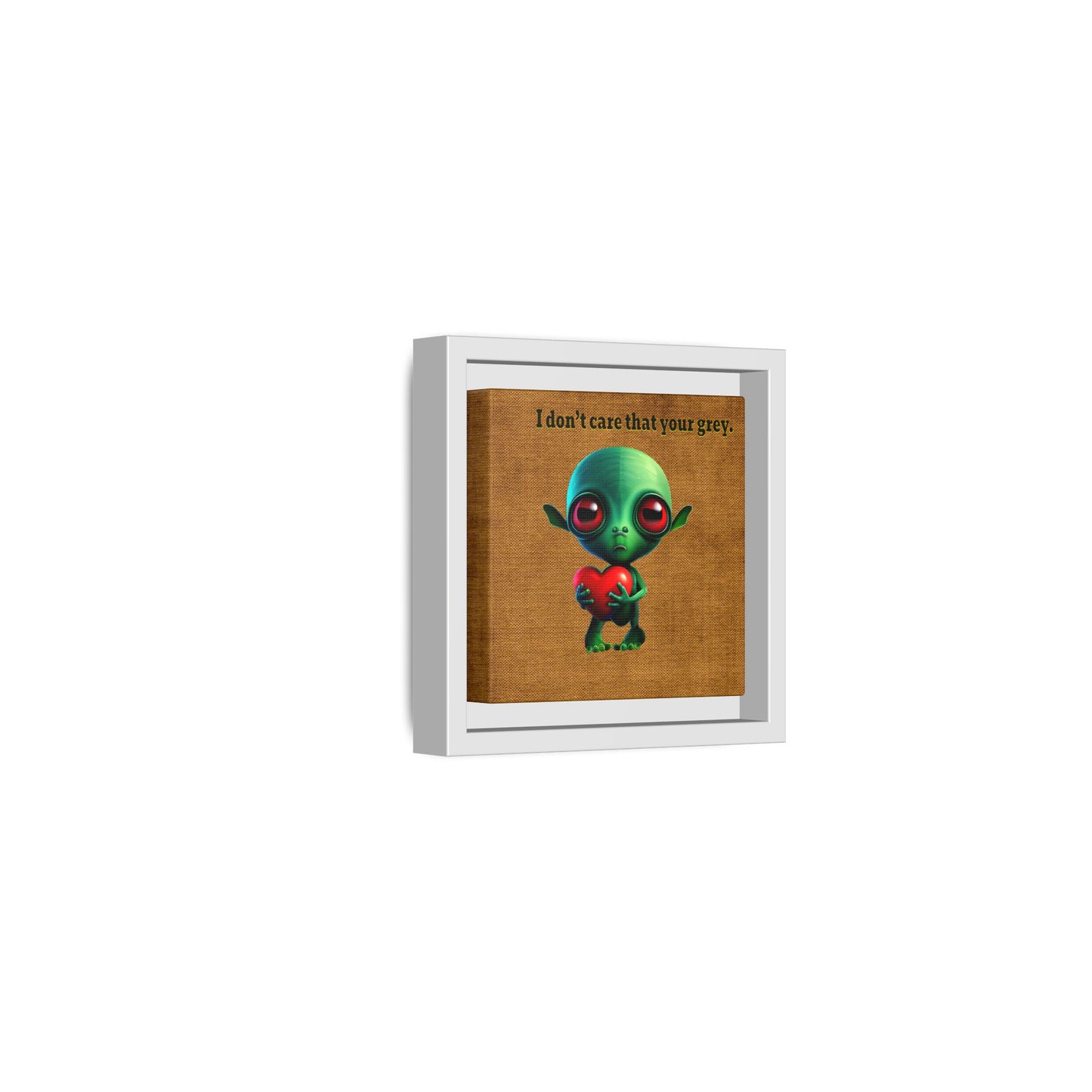I don't care that your grey - framed canvas art (brown papyrus)