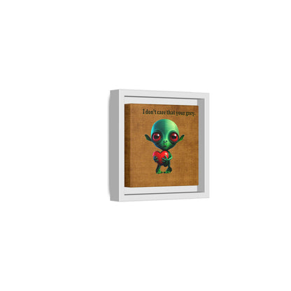 I don't care that your grey - framed canvas art (brown papyrus)