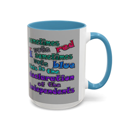 declaration of the independents - Accent Mug (light grey)