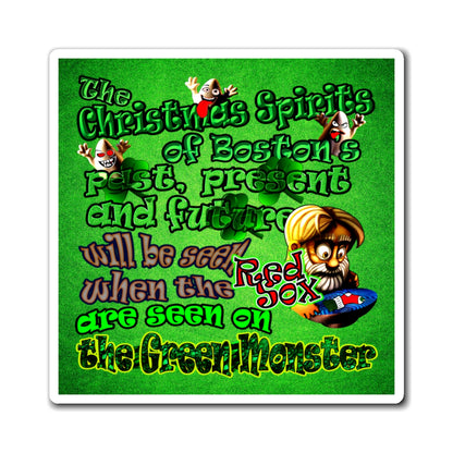 christmas spirits of boston - Magnets - (green turf)