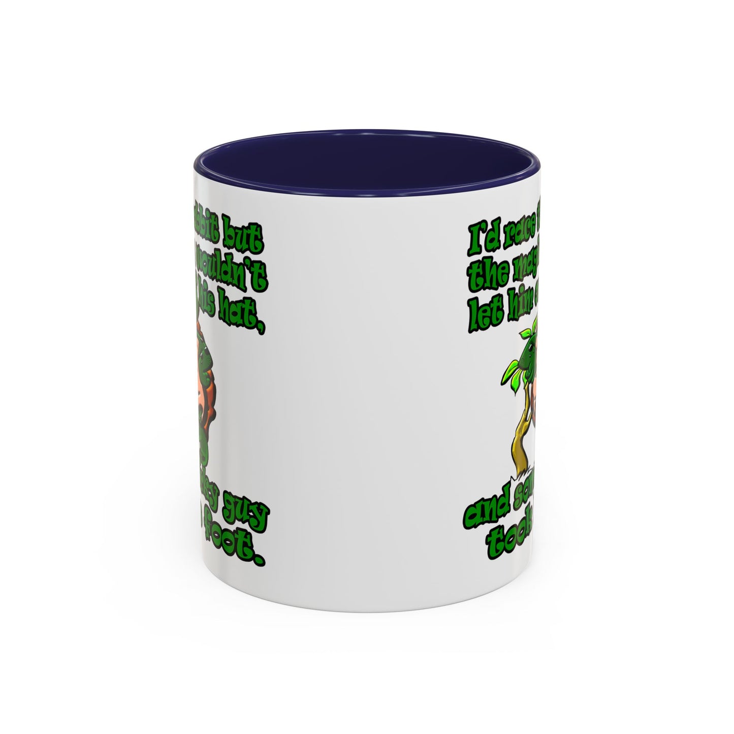 turtle race - Accent Mug (white)