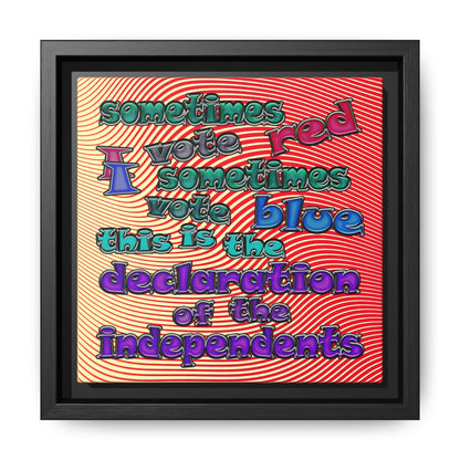 declaration of the independents - framed canvas art (yellow-orange wave)