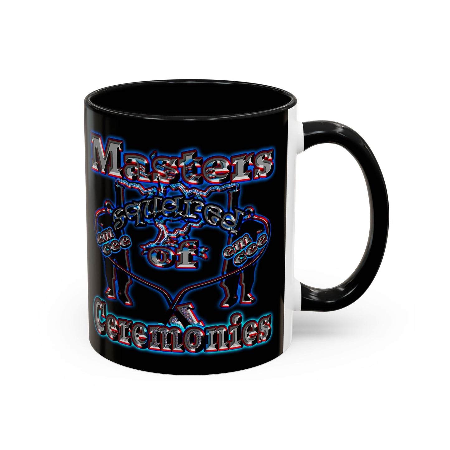em cee squared - Accent Mug (black)