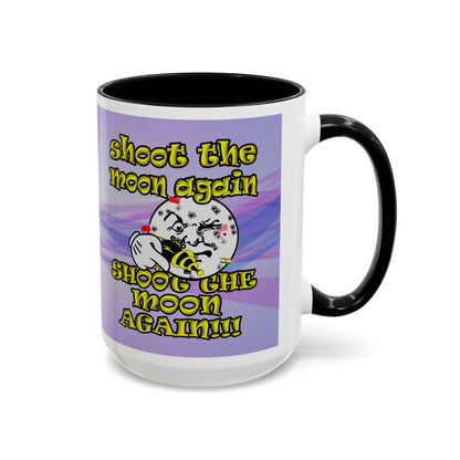 shoot the moon again - Accent Mug (light blue-pink wave)