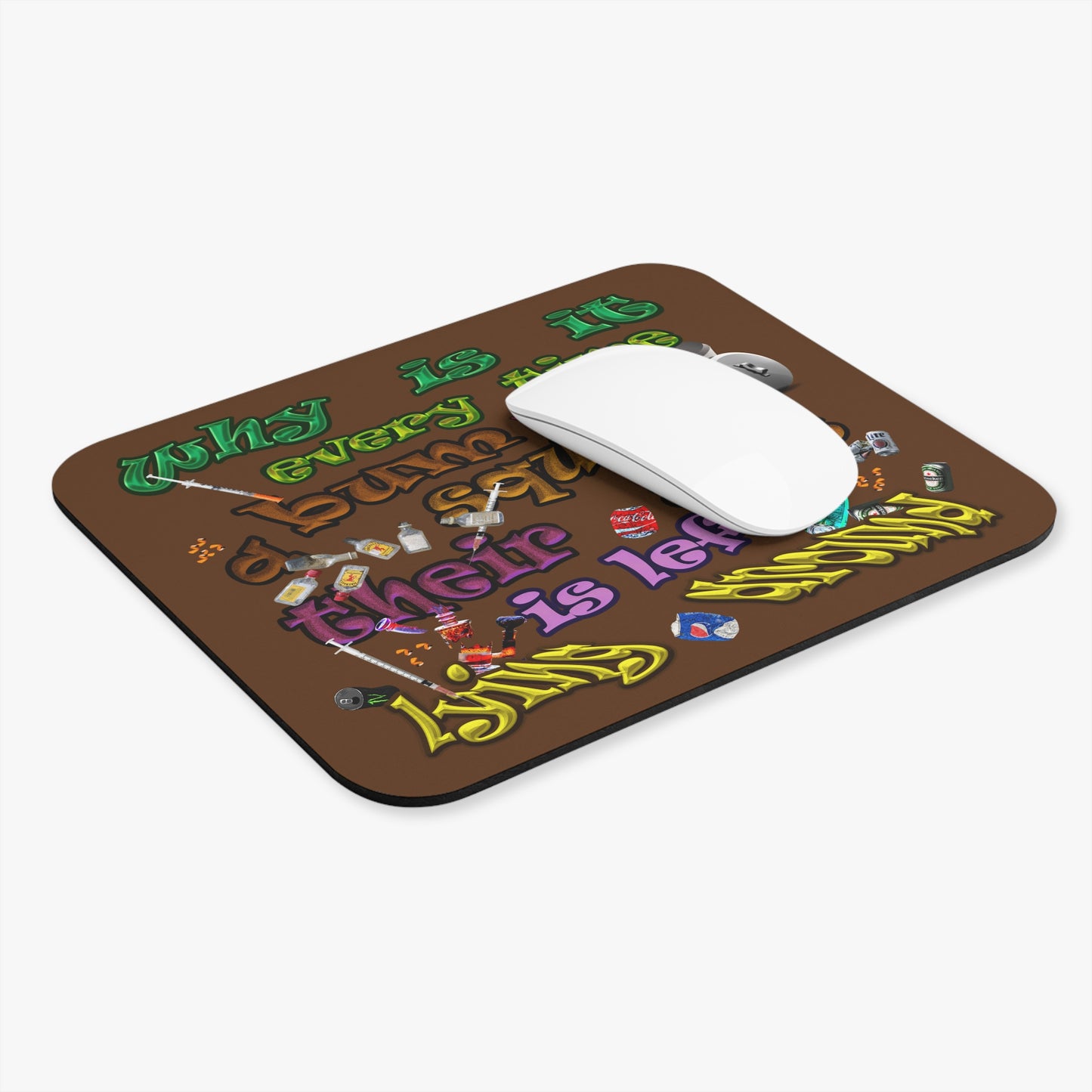 the bum's shit - Mouse Pad (Rectangle) (brown)