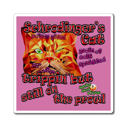 schrodinger's cat - Magnets - (light pink)