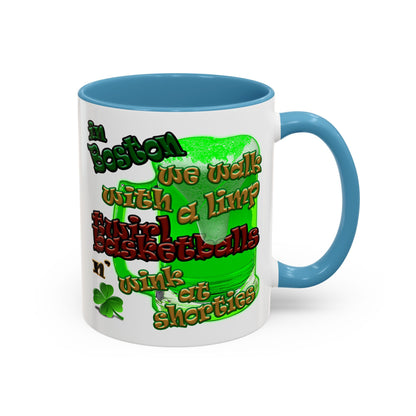 celtics logo - Accent Mug (white)