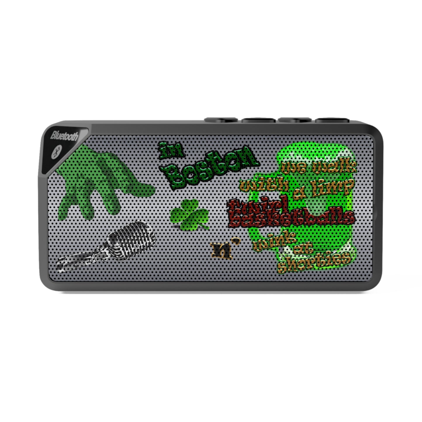celtics logo - Jabba Bluetooth Speaker (brushed nickel)