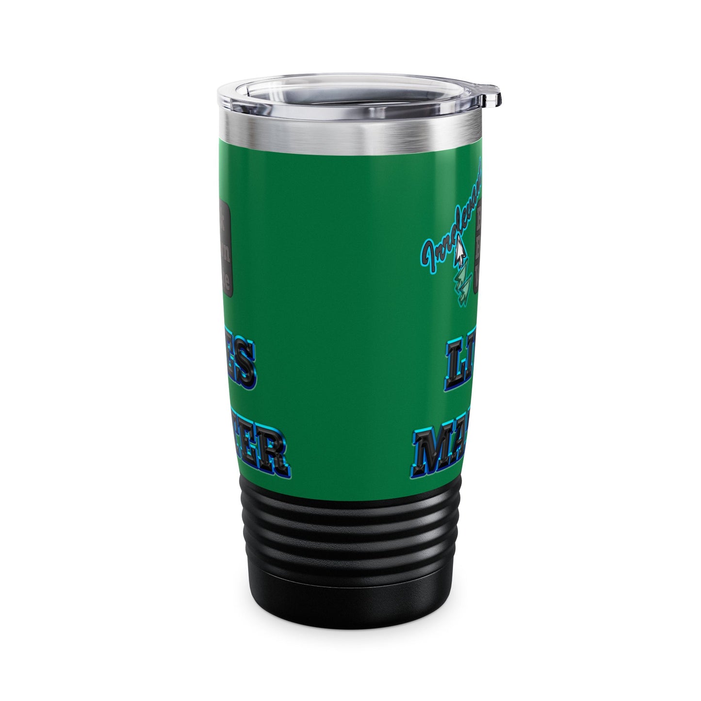 irrelevant - Ringneck Tumbler, 20oz (dark green)