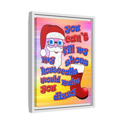 santa's shoes - framed canvas art (color blur)