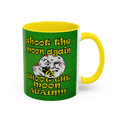 shoot the moon again - Accent Mug (green turf)