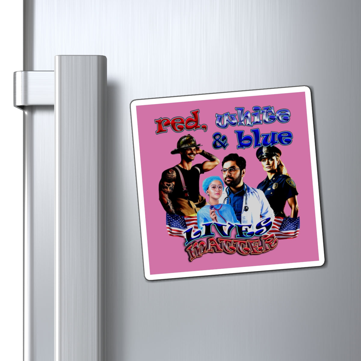 rw&b lives matter - Magnets - (light pink)