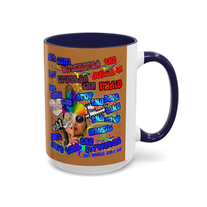 drop the beat - Accent Mug (light brown)