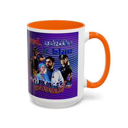 rw&b lives matter - Accent Mug (purple wave)