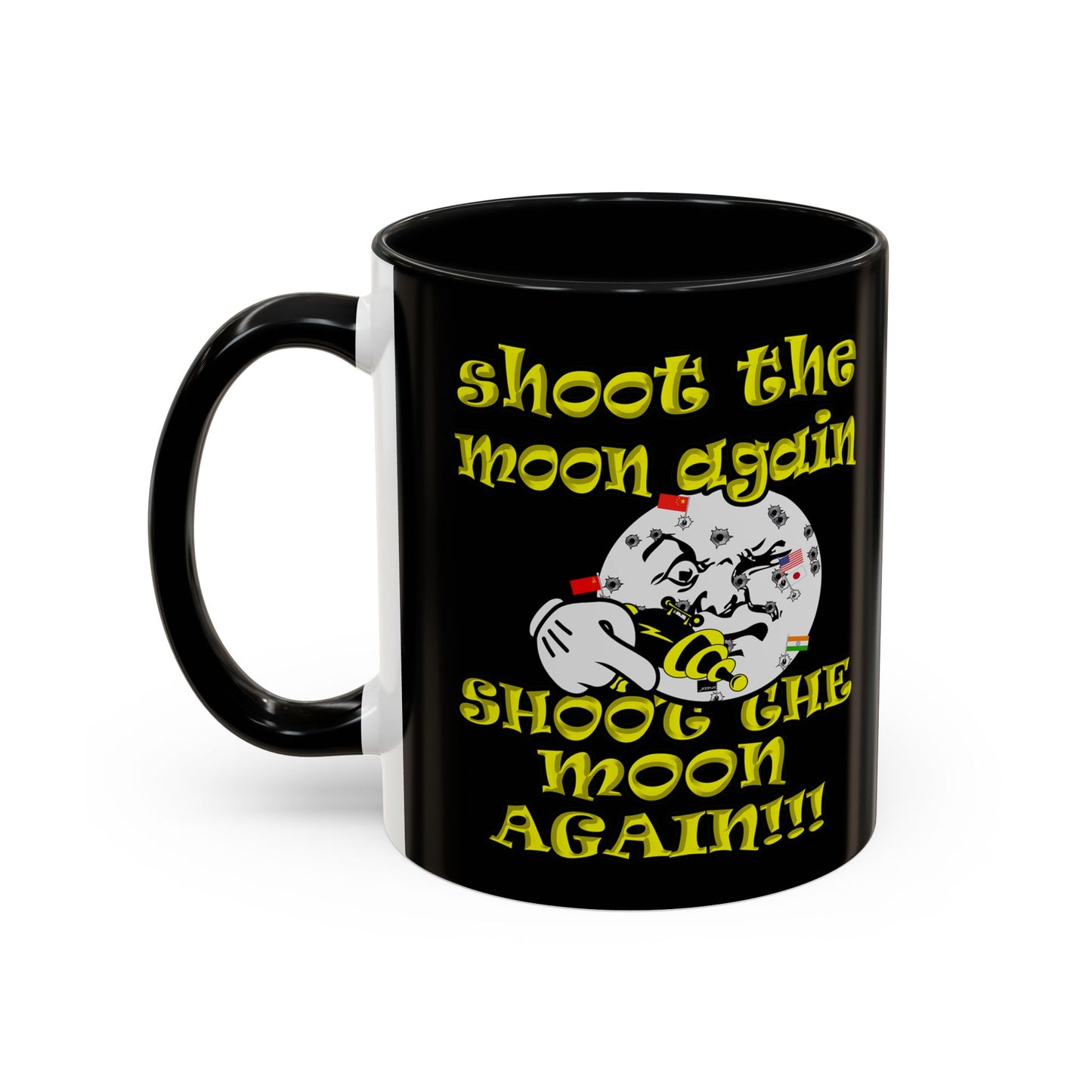 shoot the moon again - Accent Mug (black)