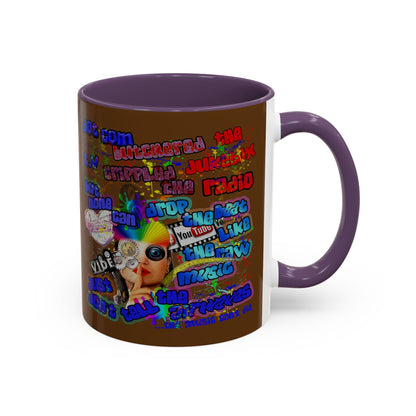 drop the beat - Accent Mug (brown)