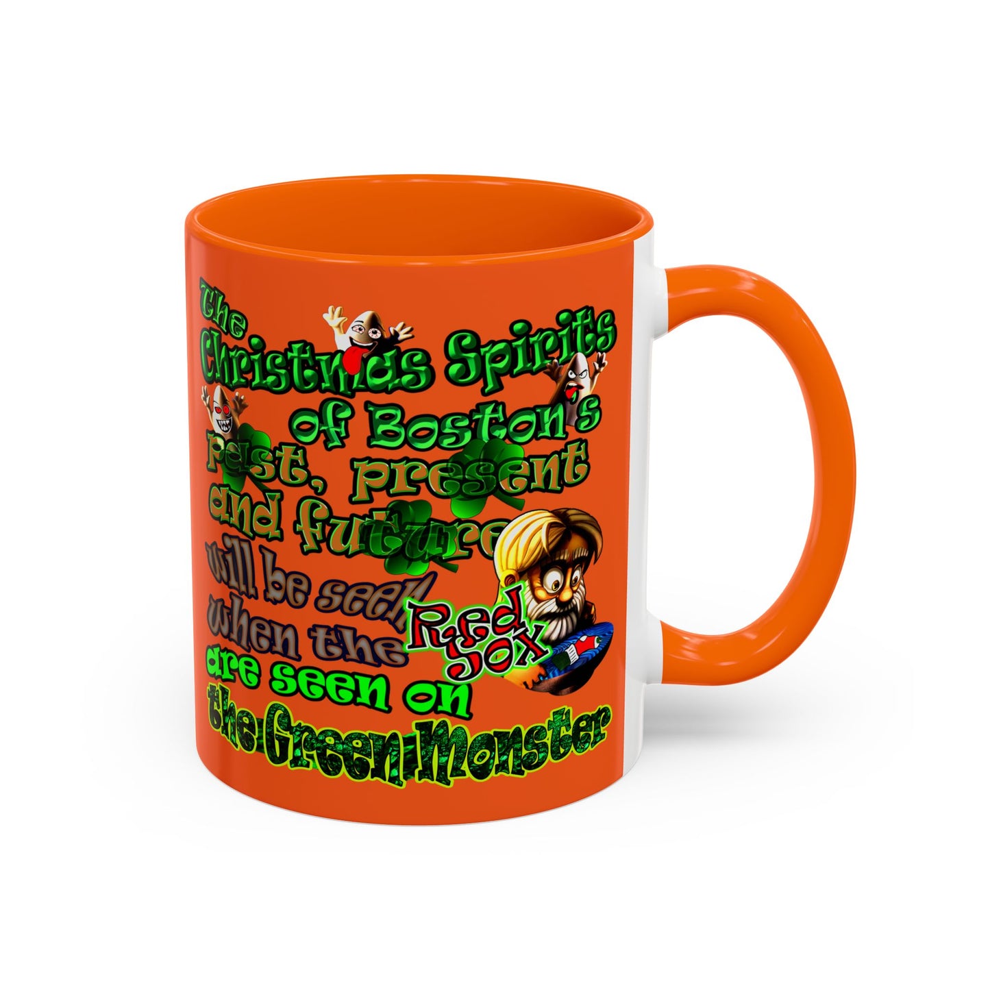 christmas spirits of boston - Accent Mug (orange)