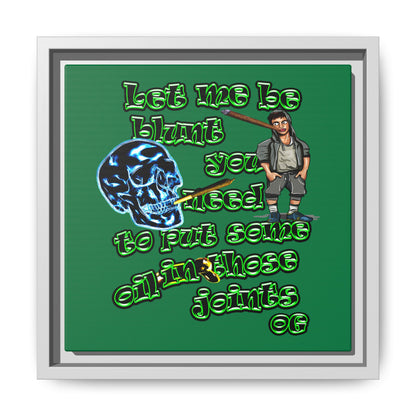 og - framed canvas art (dark green)