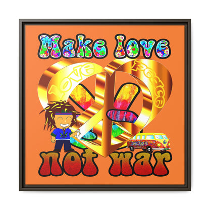 love peace - framed canvas art (crusta)