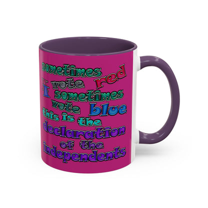 declaration of the independents - Accent Mug (pink)