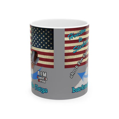 shoot for the stars - White Mug (grey)
