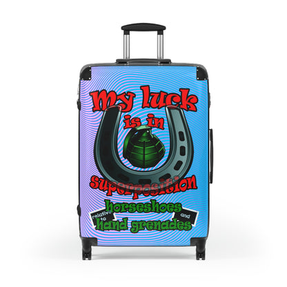 my luck - Suitcase (light blue-purple wave)
