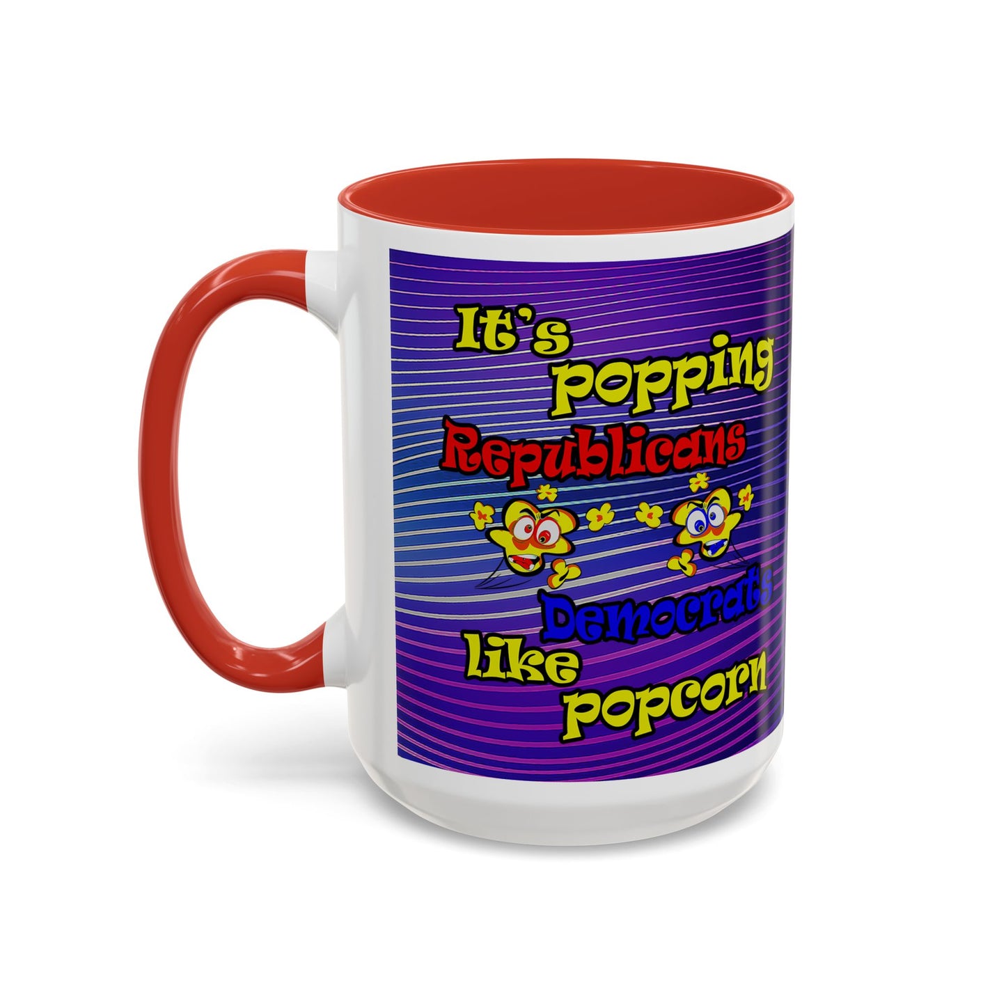popping like popcorn - Accent Mug (purple wave)