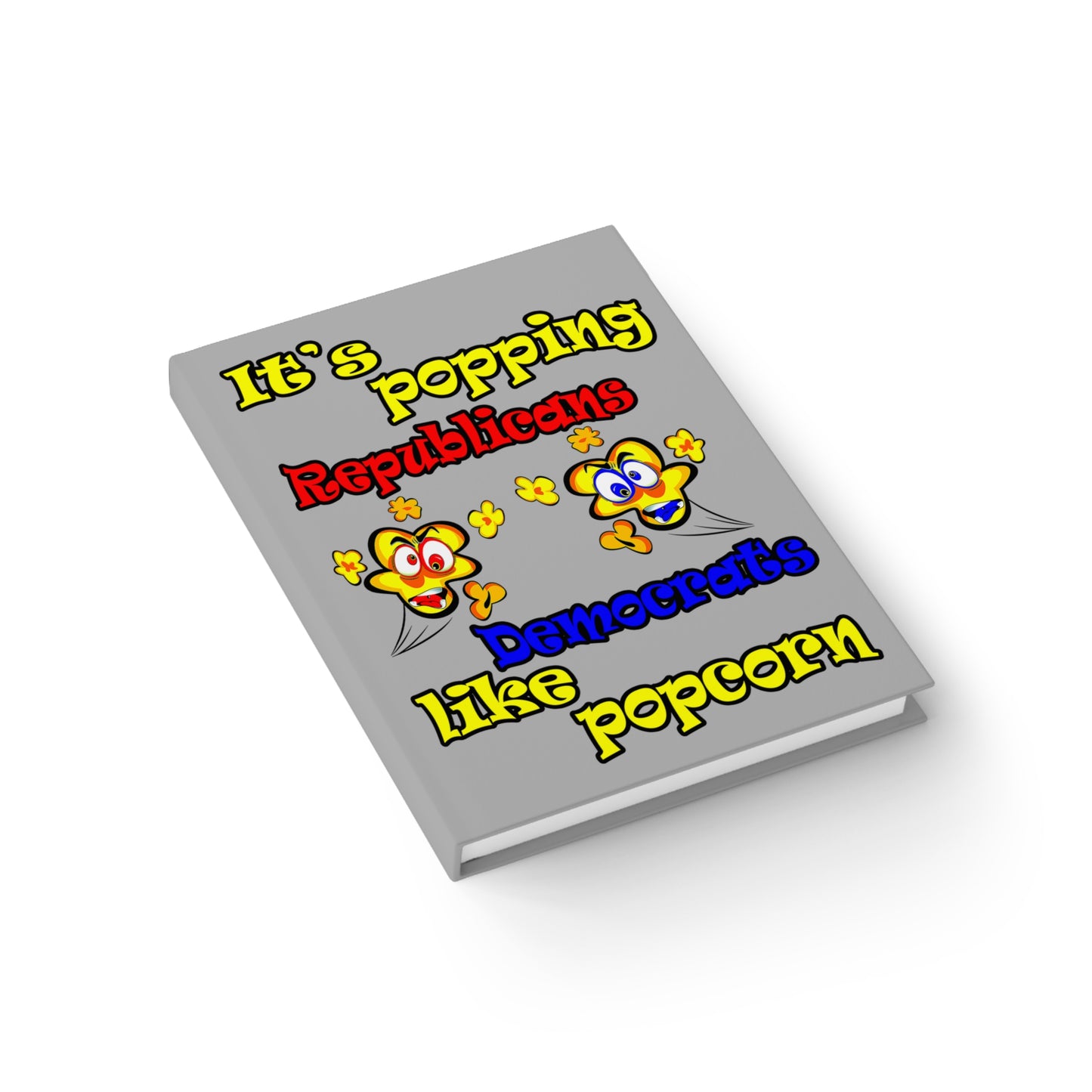 popping like popcorn - journal-lined (light grey)