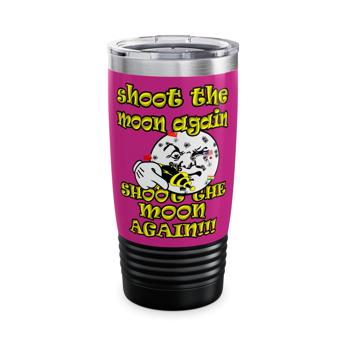 shoot the moon again - Ringneck Tumbler, 20oz (pink)