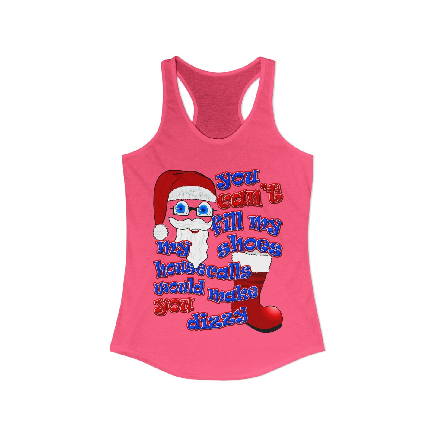 santa's shoes - Women's Ideal Racerback Tank