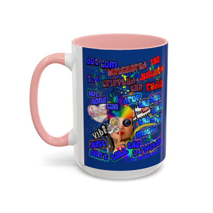 drop the beat - Accent Mug (dark blue)