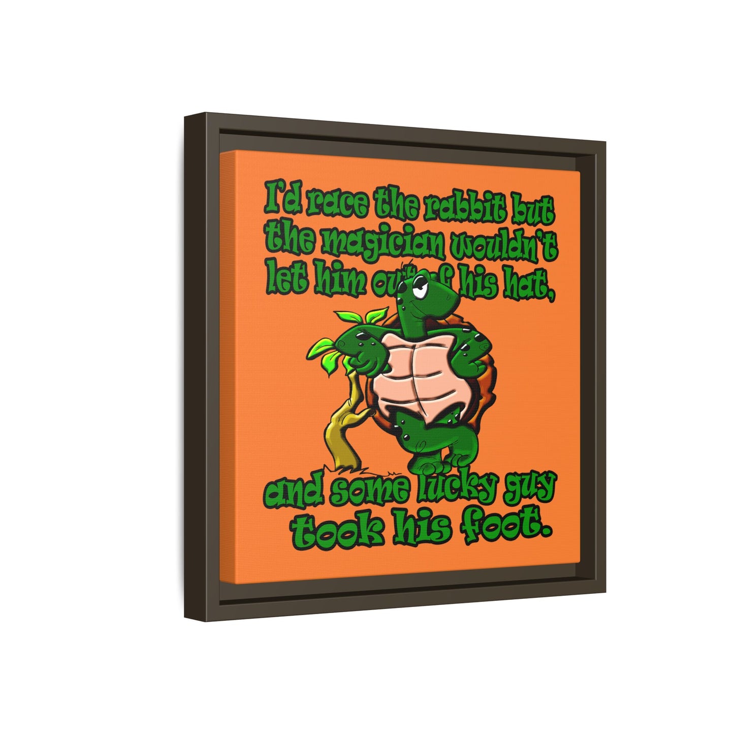 turtle race - framed canvas art (crusta)