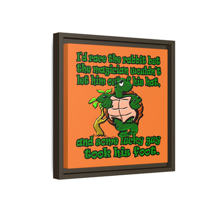 turtle race - framed canvas art (crusta)