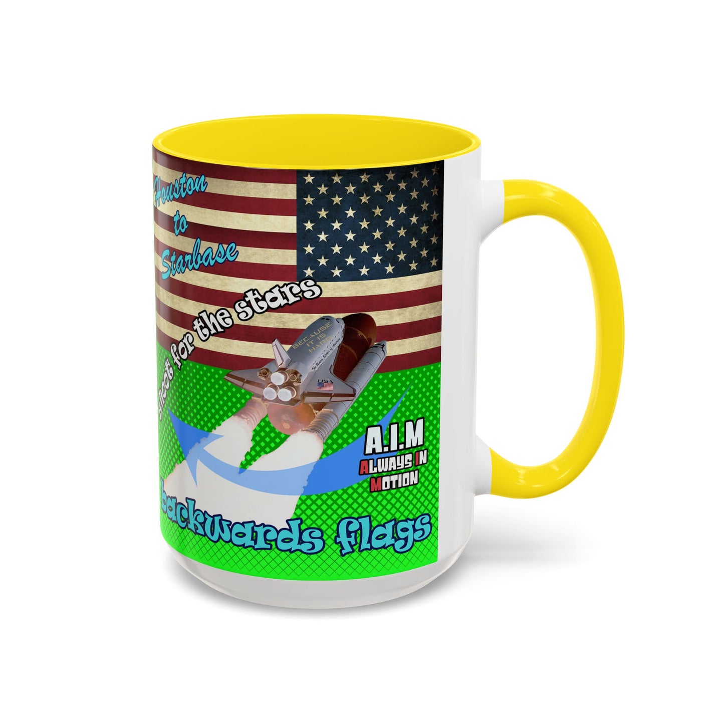 shoot for the stars - Accent Mug (logo green)