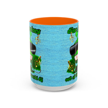 disc jockey - Accent Mug (faded dark blue)