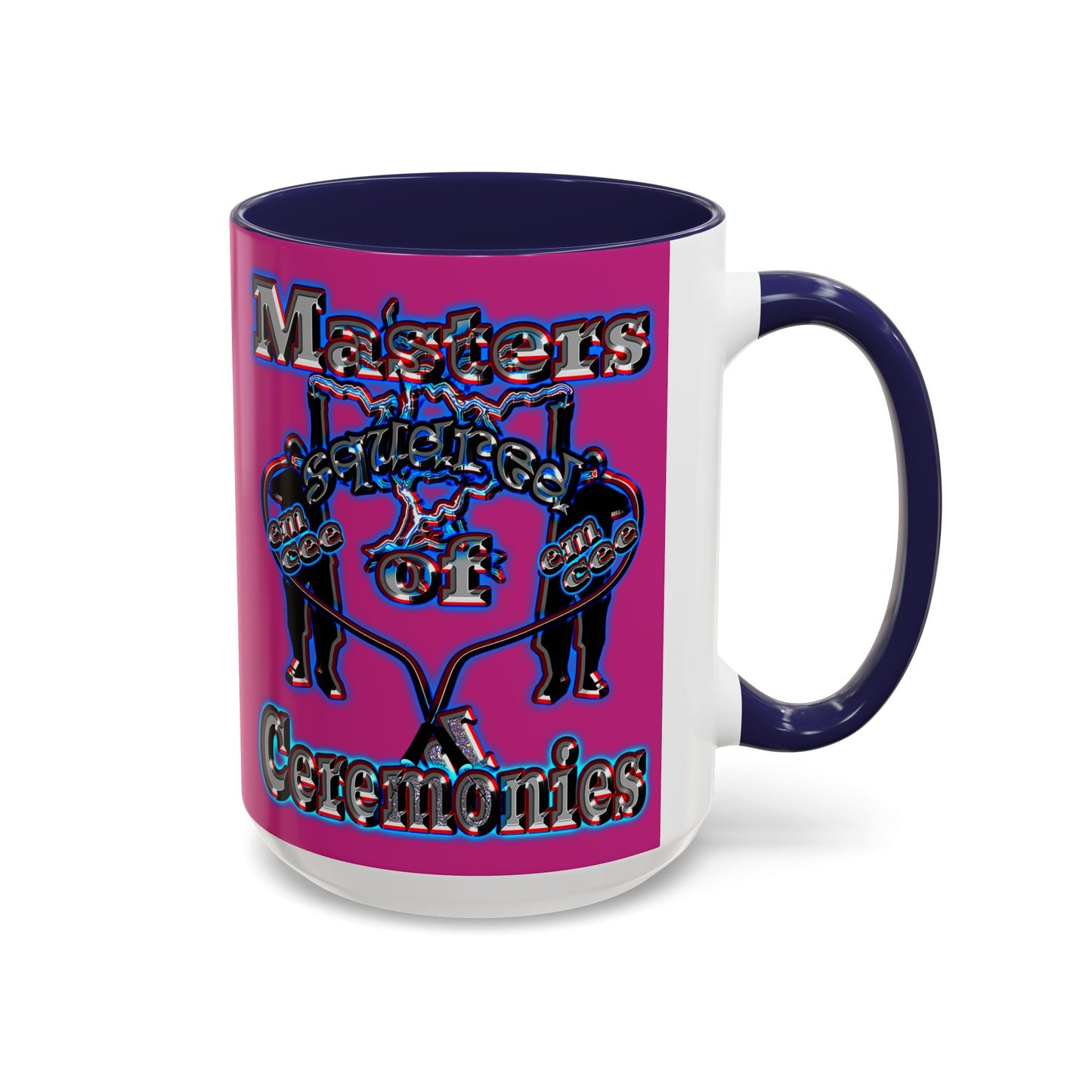 em cee squared - Accent Mug (pink)