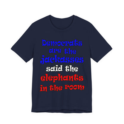 donkeys and elephants - Unisex Jersey Short Sleeve Tee