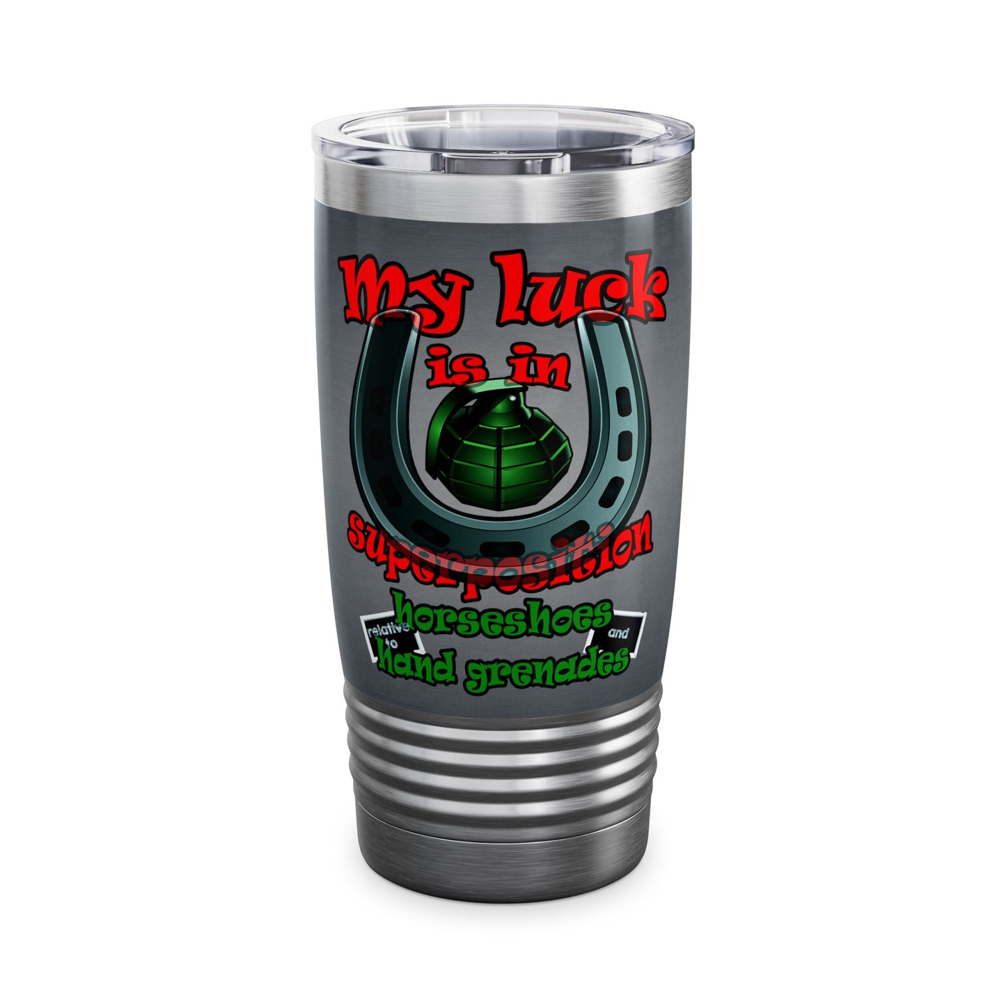 my luck - Ringneck Tumbler, 20oz (grey-light grey)