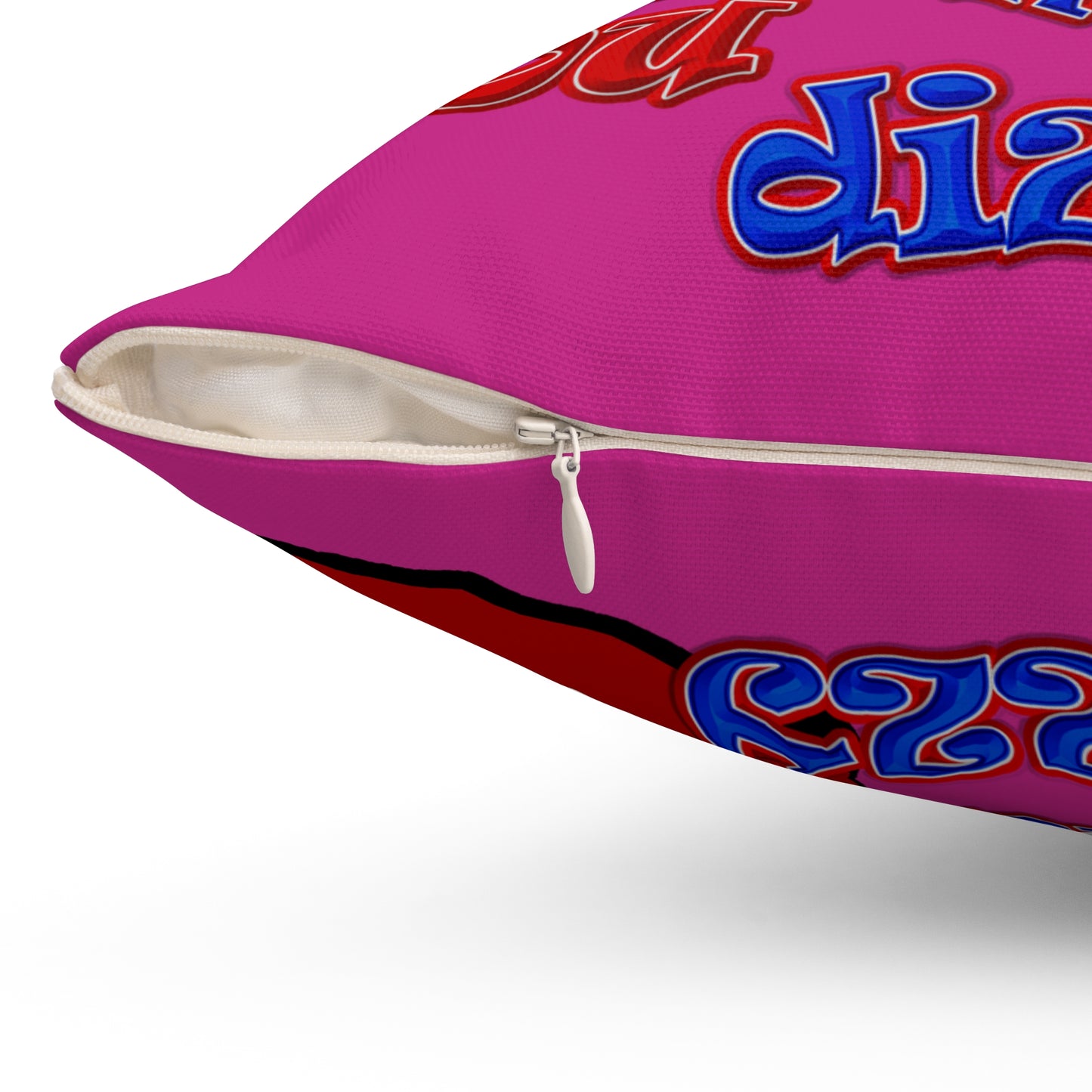santa's shoes - Spun Polyester Square Pillow - (pink)