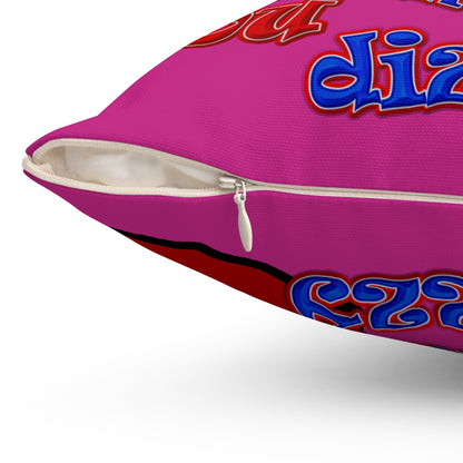santa's shoes - Spun Polyester Square Pillow - (pink)