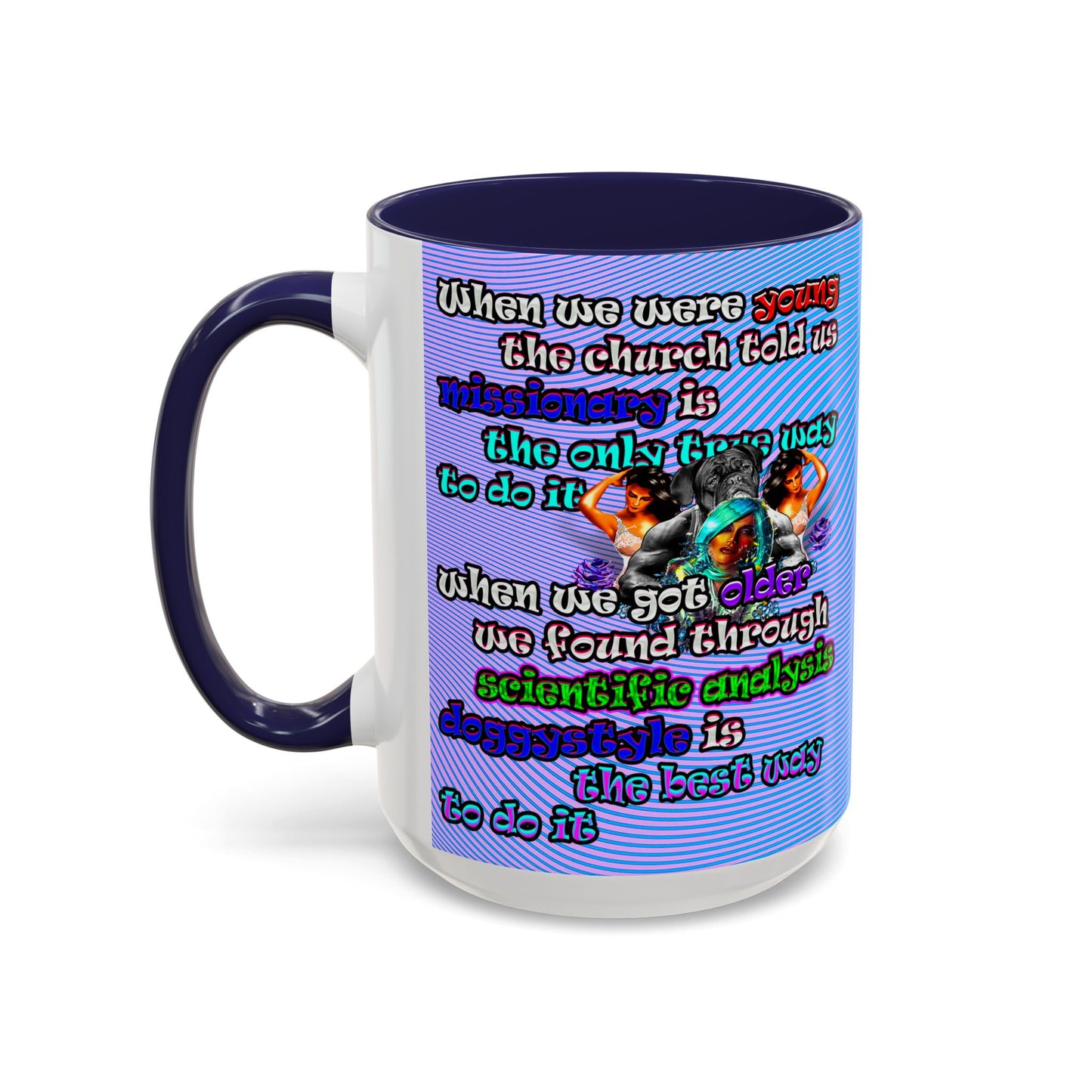 doggystyle - Accent Mug (light blue-purple wave)