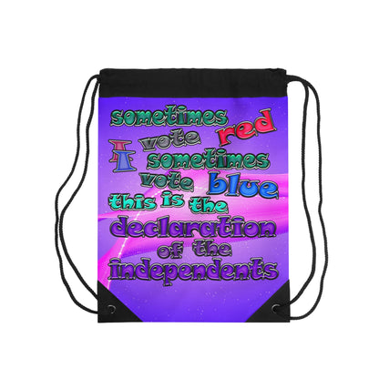 declaration of the independents - Drawstring Bag (purple-pink wave)
