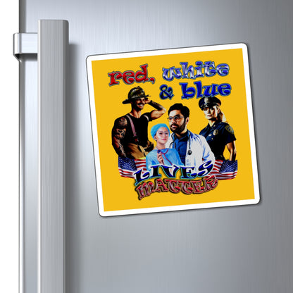 rw&b lives matter - Magnets - (yellow)